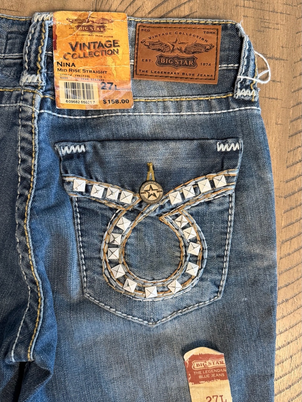 Big Star Nina Low Rise Jeans size 27L NWT